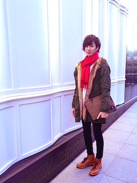 「BACK NUMBER（バックナンバー）のアイテム（モッズコート）」を使った、ぬま海老さん（メンズ・175cm）の冬コーディネート