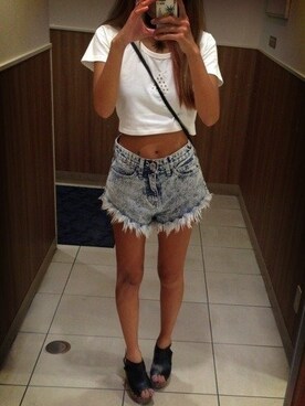 「FIG&VIPER（フィグアンドバイパー）の太陽チョーカー（ネックレス、ブラック系）」を使った、Saki Kodamaさん（レディース・162cm）の夏コーディネート