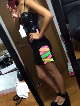 「galaxxxy（ギャラクシー）のアイテム（キャミソール、ブラック系）」を使った、Saki Kodamaさん（レディース・162cm）の秋コーディネート