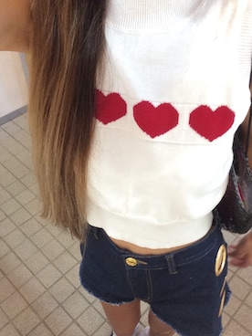 「FIG&VIPER（フィグアンドバイパー）のアイテム（ニット/セーター、ホワイト系）」を使った、Saki Kodamaさん（レディース・162cm）の秋コーディネート