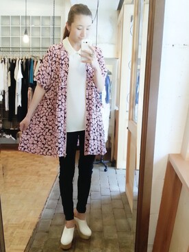 「Lonely Hearts（ロンリーハーツ）のzip onepeace（ワンピース、ピンク系）」を使った、sherryさん（レディース・168cm）の春コーディネート