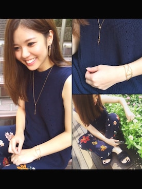 「ノースリーブニット」｜yurikaさん（レディース・158cm）の夏コーディネート