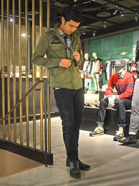 けんけんさん（メンズ・178cm）の秋コーディネート