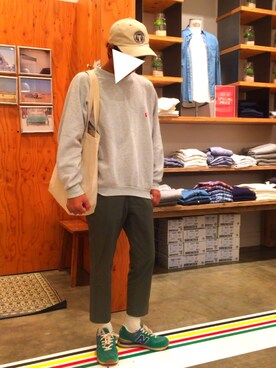 「Timberland（ティンバーランド）のアイテム（キャップ）」を使った、ヨコヤマダイキさん（メンズ・170cm）の秋コーディネート