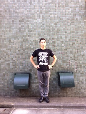 「CAMPER（カンペール）のVINTAR (ビンタール)（スニーカー、ブラック系）」を使った、まつぼっくりさん（メンズ・175cm）の秋コーディネート