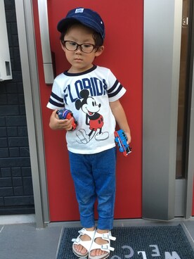 「ドラフトGAP」｜「アイテム（キャップ）」を使った、634さん（キッズ・90cm）の夏コーディネート