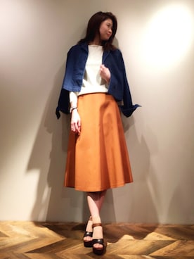 「Abahouse Devinette（ドゥヴィネット）のアイテム（ブルゾン）」を使った、kumi_0さん（レディース・160cm）の冬コーディネート