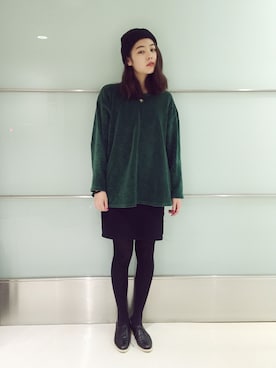 「sonia rykiel」｜浅野美奈弥さん（レディース・172cm）の冬コーディネート