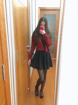 「アイテム（ドレスシューズ、パープル系）」を使った、HaloJackieさん（レディース・163cm）の春コーディネート