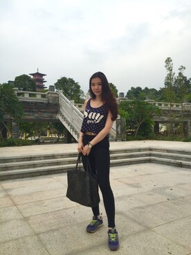 「travel」｜「アイテム（スラックス）」を使った、HaloJackieさん（レディース・163cm）の秋コーディネート