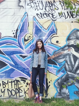 「summer style」｜「アイテム（デニムジャケット）」を使った、HaloJackieさん（レディース・163cm）の春コーディネート