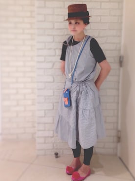 「ショッピング」｜「アイテム（バレエシューズ）」を使った、aiさん（レディース・156cm）の夏コーディネート
