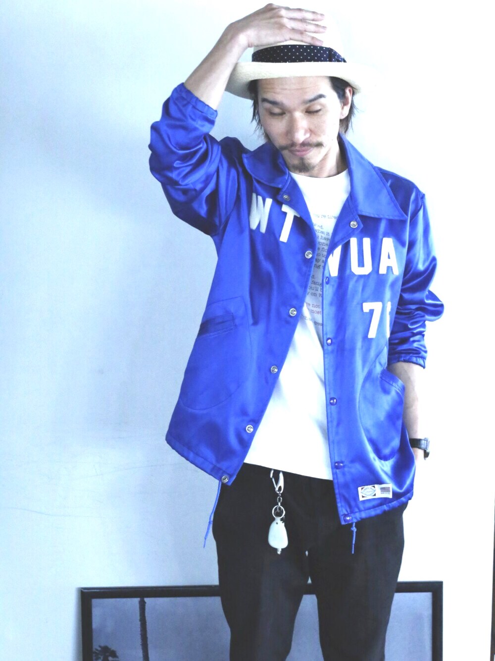 WTAPS ブルーオーバーナイロン WTAPSのナイロンジャケット（ブルー系）を使った人気