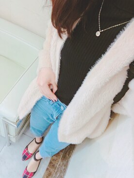 「レディース」｜「アイテム（その他アウター）」を使った、seraさん（レディース・163cm）の秋コーディネート
