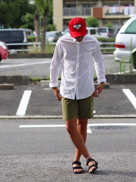 「Lightning Bolt（ライトニングボルト）のアイテム（パンツ）」を使った、momoさん（メンズ・179cm）の夏コーディネート