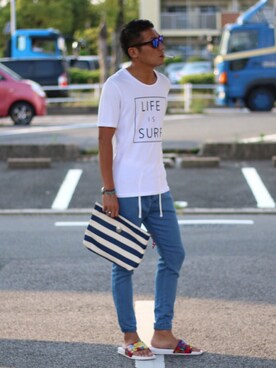 momoさん（メンズ・179cm）の夏コーディネート