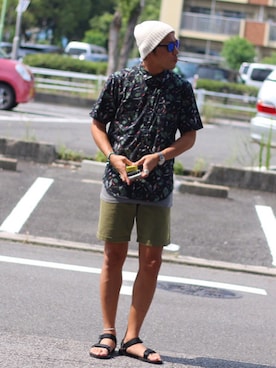 「Lightning Bolt（ライトニングボルト）のアイテム（パンツ）」を使った、momoさん（メンズ・179cm）の夏コーディネート