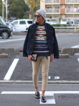 momoさんの「"Denim Jacket" Vintage Wash 01」を使ったコーディネート