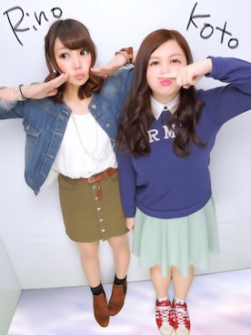 「GRL（グレイル）のアイテム（デニムジャケット）」を使った、MORINOさん（レディース・155cm）の春コーディネート