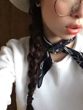 「BACKDROP（バックドロップ）のアイテム」を使った、chamaさん（レディース・153cm）の春コーディネート