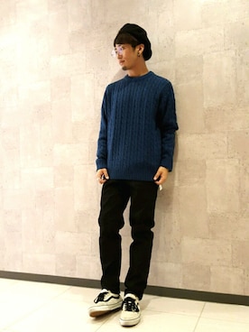 「JUNRED（ジュンレッド）のアイテム（ハンチング/ベレー帽）」を使った、me you meさん（メンズ・168cm）の秋コーディネート