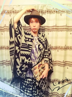 「H&M（エイチ・アンド・エム）のアイテム（ポンチョ）」を使った、hiro🐾さん（メンズ・178cm）の秋コーディネート