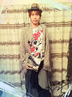 「Ne-net（ネネット）のアイテム（ポンチョ）」を使った、hiro🐾さん（メンズ・178cm）の秋コーディネート