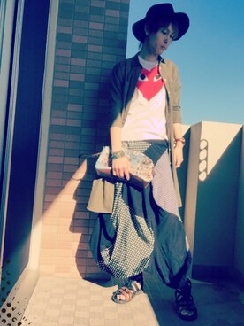 「アイテム（クラッチバッグ）」を使った、hiro🐾さん（メンズ・178cm）の秋コーディネート