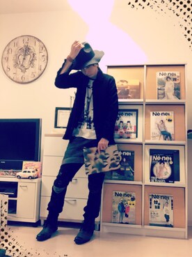 「シャリーフ(SHAREEF)」｜「アイテム（帽子）」を使った、hiro🐾さん（メンズ・178cm）の秋コーディネート