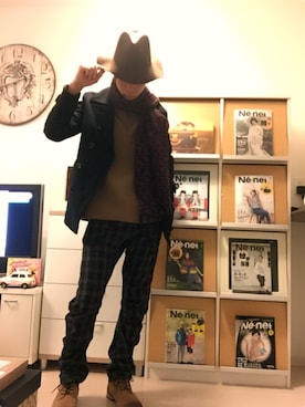 「SHIPS（シップス）のアイテム（ピーコート）」を使った、hiro🐾さん（メンズ・178cm）の冬コーディネート