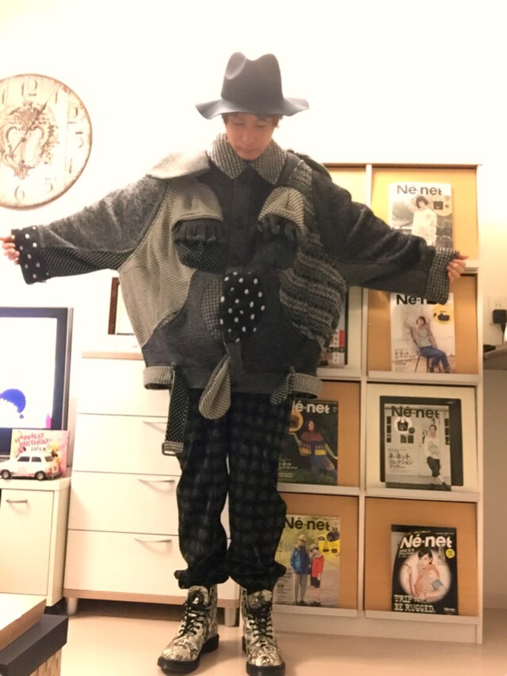 その他のジャケット/アウター、その他のその他パンツ、その他のブーツを着用したメンズの冬コーディネートの1枚目の写真