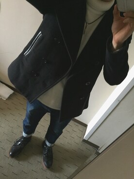 「COMME CA ISM（コムサイズム）のアイテム（その他アウター）」を使った、ひろさん（メンズ・166cm）の冬コーディネート