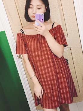 「PULL&BEAR（プルアンドベア）のアイテム（ワンピース）」を使った、hatake さん（レディース・162cm）の夏コーディネート