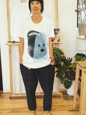 「ohta（オータ）のアイテム」を使った、アッコヤナセさん（レディース・162cm）の夏コーディネート