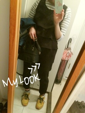 「A part by（アパートバイ）のアイテム（オールインワン・サロペット）」を使った、りよこ＊さん（レディース・153cm）の春コーディネート