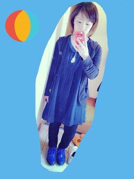 「青系コーデ」｜harunaさん（レディース・151cm）の春コーディネート