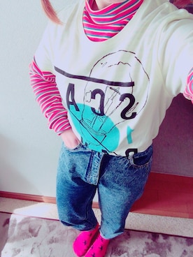 「アイテム（その他シューズ、グレー系）」を使った、harunaさん（レディース・151cm）の冬コーディネート