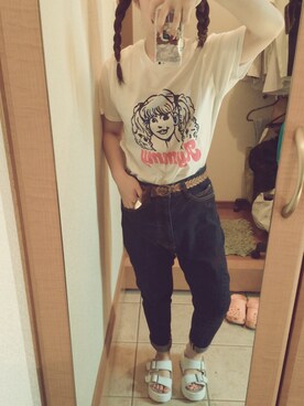 「厚底」｜harunaさん（レディース・151cm）の夏コーディネート