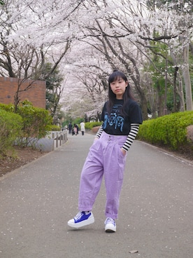 「柴田ひかり」｜harunaさん（レディース・151cm）の春コーディネート