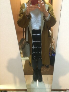 「w closet（ダブルクローゼット）の2wayショルダー＆クラッチBAG（バッグ、グレー系）」を使った、yuuu＊さん（レディース・157cm）の春コーディネート