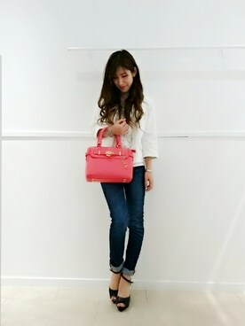 「CECIL McBEE（セシルマクビー）のアイテム（アンサンブル）」を使った、あしゃさん（レディース・155cm）の春コーディネート