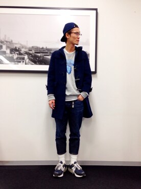 「TOMMY（トミー）のアイテム（スウェット）」を使った、Carterさん（メンズ・183cm）の冬コーディネート