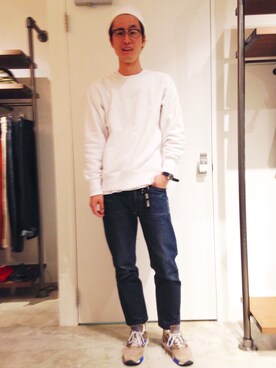 「TOMMY（トミー）のアイテム（スウェット）」を使った、Carterさん（メンズ・183cm）の冬コーディネート