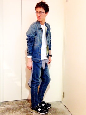 「TOMMY（トミー）のアイテム（デニムジャケット）」を使った、Carterさん（メンズ・183cm）の春コーディネート