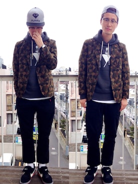 「TOMMY（トミー）のアイテム（テーラードジャケット）」を使った、Carterさん（メンズ・183cm）の春コーディネート