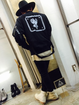 「CASPER JOHN（キャスパージョン）のアイテム（帽子）」を使った、AIVERさん（メンズ・166cm）の秋コーディネート