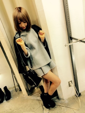 「UNIF（ユニフ）のアイテム（スウェット）」を使った、AIVERさん（レディース・162cm）の秋コーディネート