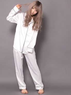 「アイテム（ルームウェア/パジャマ）」を使った、AIVERさん（レディース・159cm）の春コーディネート