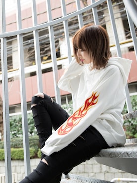 「CASPER JOHN AIVER（キャスパージョンアイバー）のアイテム」を使った、AIVERさん（レディース・162cm）の冬コーディネート