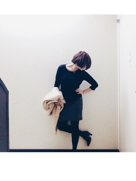 「ぺプラム」｜「アイテム（ブーティ）」を使った、seri_chanさん（レディース・158cm）の冬コーディネート